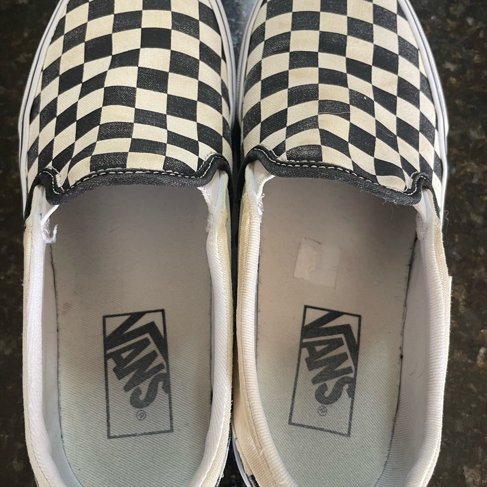 Converse Checkered Slip-On Sneakers - Black and White